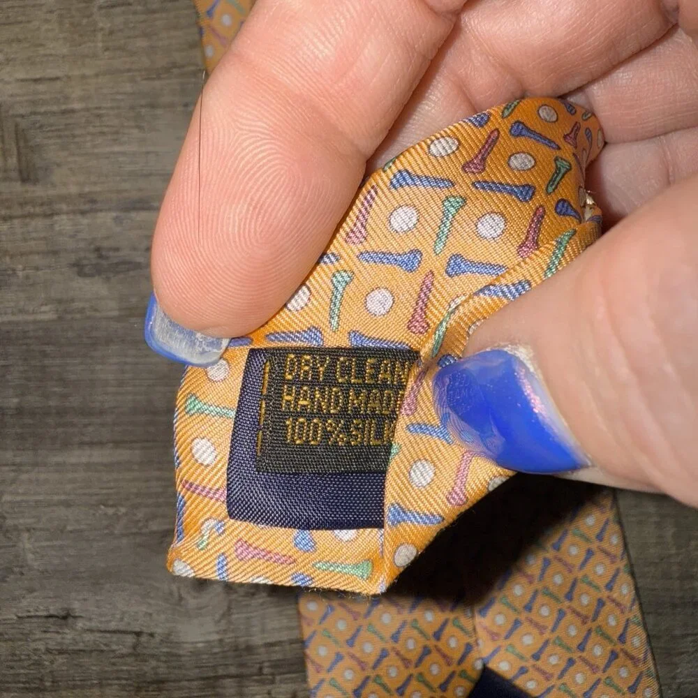 Alynn Neckwear‎ Men's Necktie Tie Silk Satin With Golf Ball And Tees
